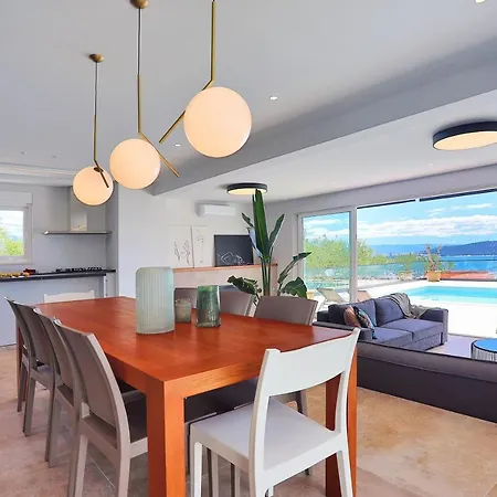 Villa Luxurius Aria With Heated 45sqm Pool, Jacuzzi And Seaview *